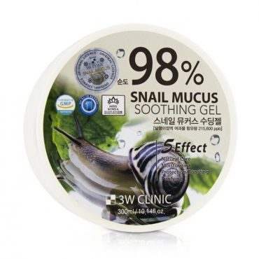 3w Clinic 98% Snail Mucus Soothing Gel - 300ml