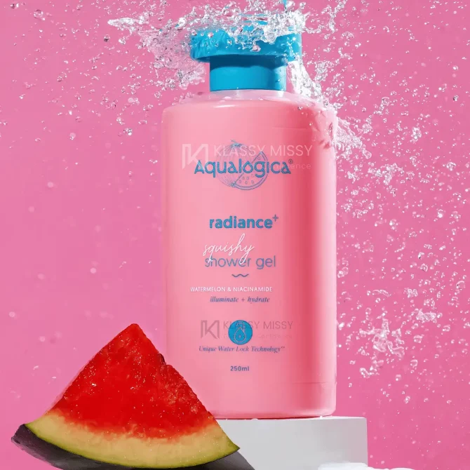 Aqualogica Radiance+ Squishy Shower Gel with Watermelon & Niacinamide for Radiant Skin - 250ml
