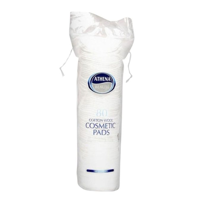 Athena Cotton Wool Cosmetic Pads 80Pcs