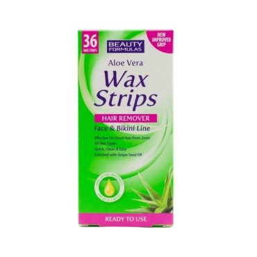 Beauty Formulas Hair Removal Wax Strips Face & Bikini Line