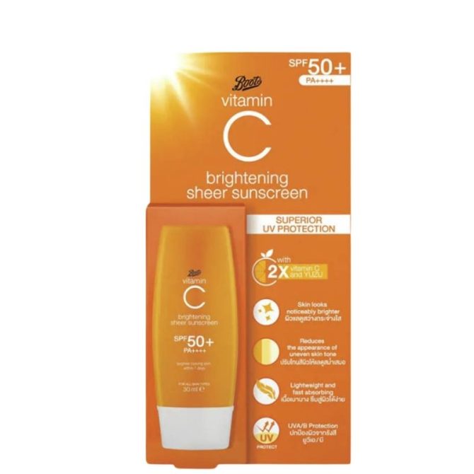 Boots Vitamin C Brightening Sheer Sunscreen SPF50+ PA++++