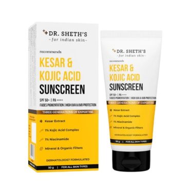Dr. Sheth’s Kesar & Kojic Acid Sunscreen 50g