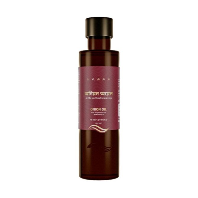 Hawaa Onion Oil with Grapeseed and Cedarwood Oil 100ml
