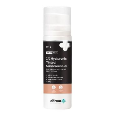 The Derma CO 1% Hyaluronic Tinted Sunscreen Gel for Broad Spectrum Protection 50g